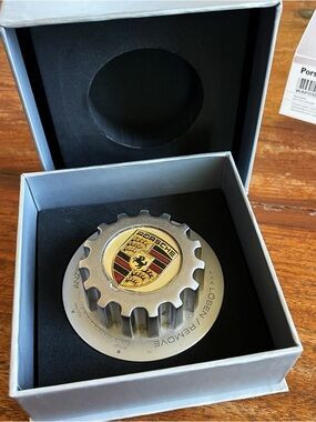 Porsche Driver’s Selection Center Lock Wheel Nut Cap with Crest Bottle Opener